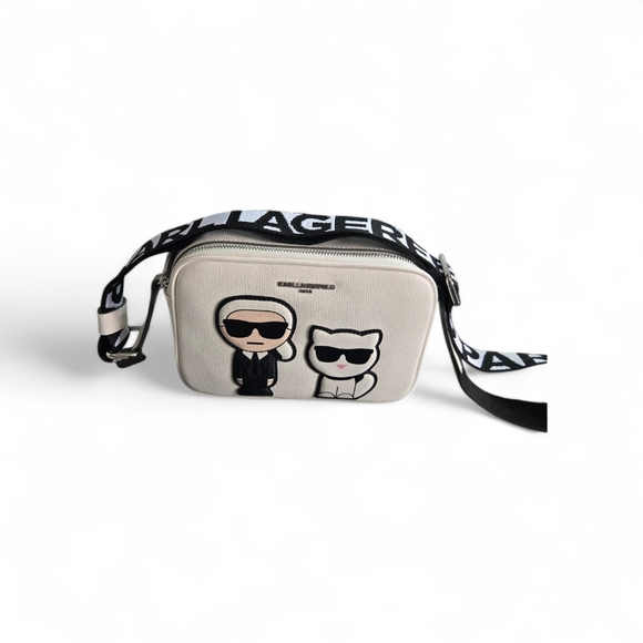 Karl Lagerfeld Cream Crossbody Bag with Iconic Design - Picture 2 of 15